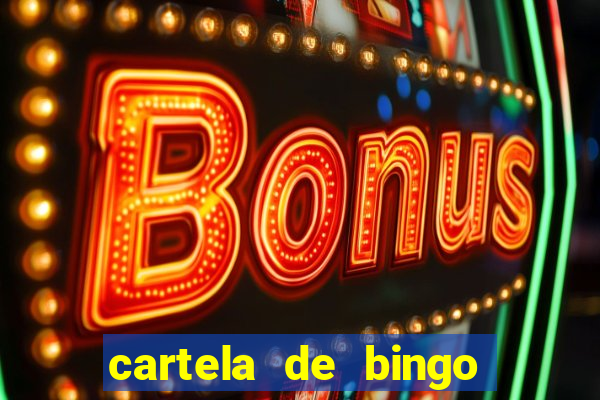 cartela de bingo pra imprimir